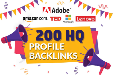 I will do Manually 200 High-Quality Profile Backlinks or Profile Creation for SEO Ranking