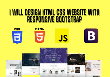 I will design html css website with responsive bootstrap