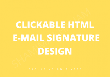 I will create a clickable modern HTML email signature