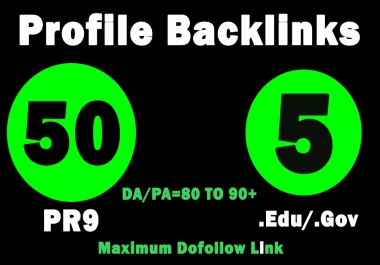 I will create high da SEO profile backlinks and link building with edu links
