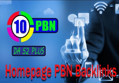 Homepage 10 DA-90+ Do follow PBN Backlink.