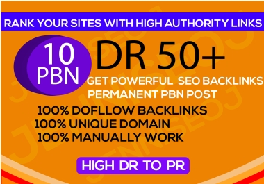 I will 10 pbn DR50+ high quality homepage backlinks