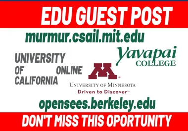 One Premium EDU Guest Post SEO friendly with Backlinks in high DA DR PA sites