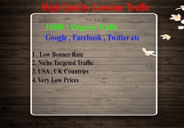 I will drive unlimited genuine web traffic for 30 days
