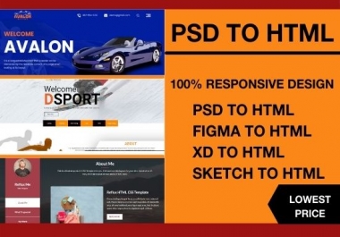 Convert PHD TO HTML that is responsive and browser compatible