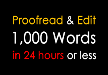 i can do proofreading,  editing and article writing