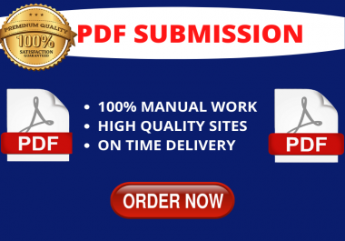 I will provide manually pdf submission to top 30 sites