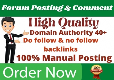 I will do 50+ high quality forum posting for SEO backlinks