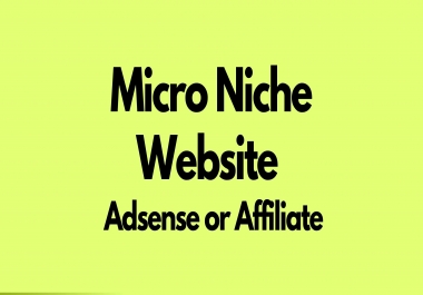 I Will Create An Adsense Micro-Niche Website