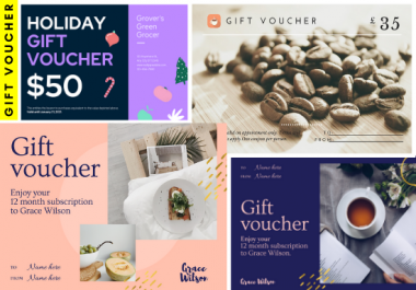 I will design Gift Voucher,  Gift Coupon,  Gift Certificate