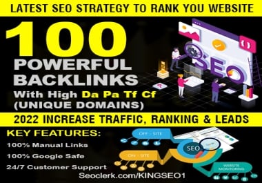 2025 Update 100+ UNIQUE Manual DA 30+ to 90+ Safe SEO Backlinks Increase your Google Ranking