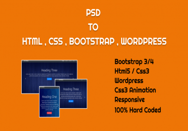 I will convert PSD to HTML bootstrap responsive website