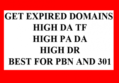 find high da pa tf cf dr expired domains for money site and 301 redirect