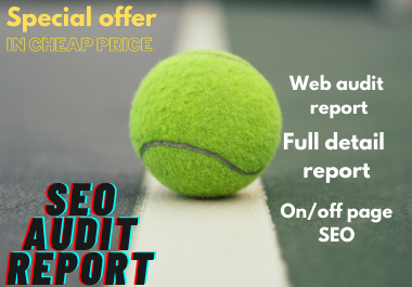 I Will create professional SEO audit report for your website
