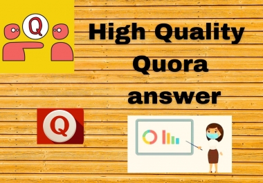 5 high quality Quora answer with your backlink