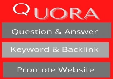 30 unique Quora answers provide with backlink