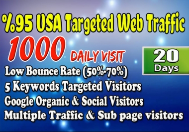 I will drive fast USA targeted website, traffic, daily visitors