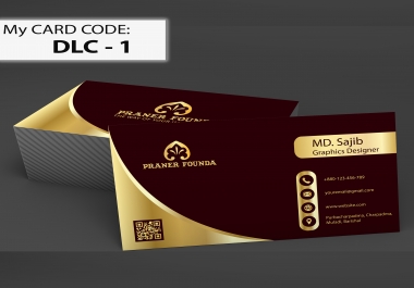 I will create a modern luxury business card design for you in 1 day