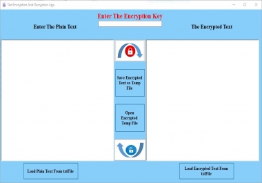 I will Provide You Encrypt/Decrypt App with your own Key.