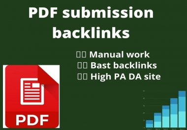 I will do manually 30 PDF submission quality backlinks