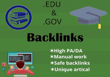 I will give you 20 EDU-GOV backlinks for your website