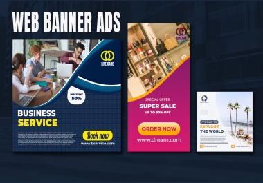 I will design website banner ads, banner design, product ad, slider