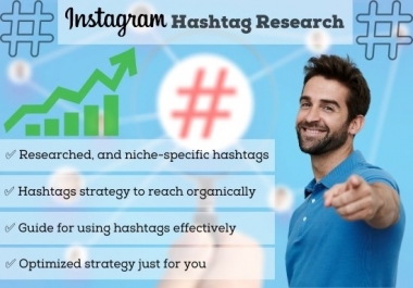 I will do the best Instagram hashtag research with strategy
