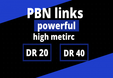 5 PBN links DR20 and DR40 homepage links