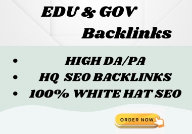 I will provide you 20 EDU. GOV Backlinks with high PR/DA