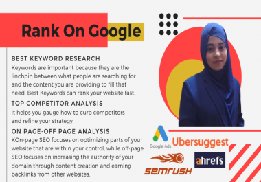 I will provide expert SEO keyword and competitor analysis for faster ranking