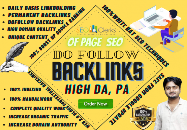 I will create 100 manual high quality dofollow backlinks for off page seo