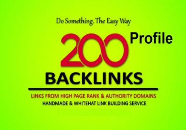 I will do 200 profile backlinks with high da