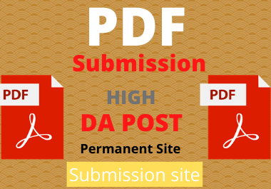 30 PDF Submission High authority low spam score website backlinks permanent link building