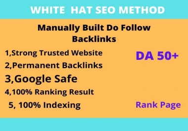 I will create high quality white hat SEO do follow backlinks