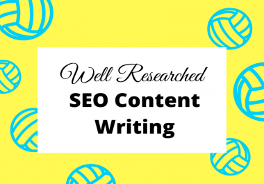 1500 words well researched SEO article writing