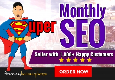 Forever quality i will provide a monthly SEO service with high quality link building