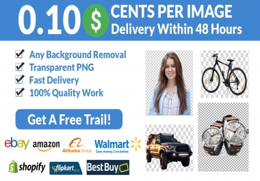 150 Image Background Remove in 48 Hours