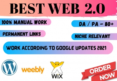 30 web 2.0 backlinks for your website to boost ranking on google,  permanent backlinks