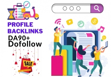 20 Profile Backlink create High Domain Authority site Permanent Link Building