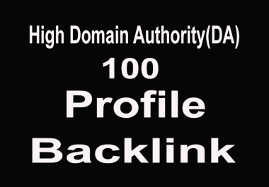 I will do 100 high DA 80+ Profile backlink manually for SEO ranking.