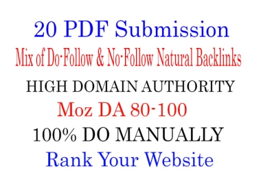Provide you 20 pdf SEO Backlink 