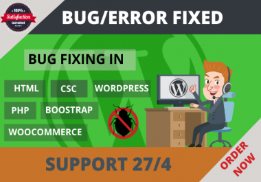 I will fix your wordpress website bug or error just 1 hour
