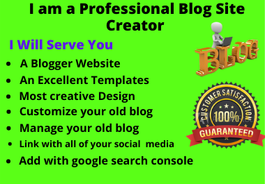 I Will Create a Perfect and Beautiful Blog Site