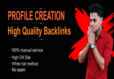 I will create 60 High Quality profile creation seo backlinks