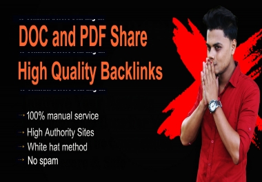 I will share your doc and pdf file to high authority sites