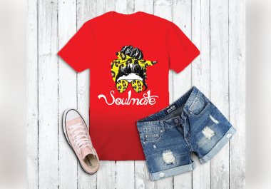 I will design custom trendy typography t shirt within 24hrs