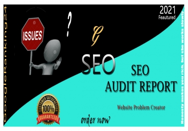 Create Professional SEO Audit Report And manually Finding More Issues For Your Web Site