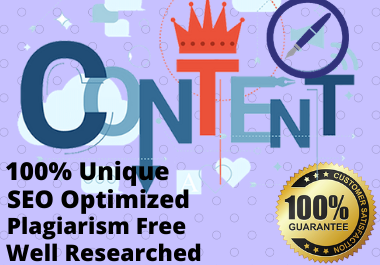500+ words SEO Optimised Content Writing