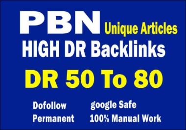 give permanent homepage DR 50 to 80 plus backlinks