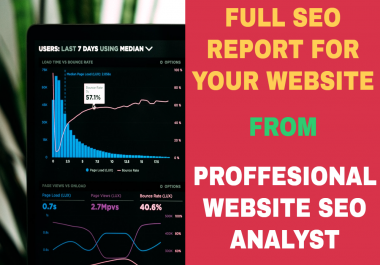 I Will give a full seo analyze report for your website